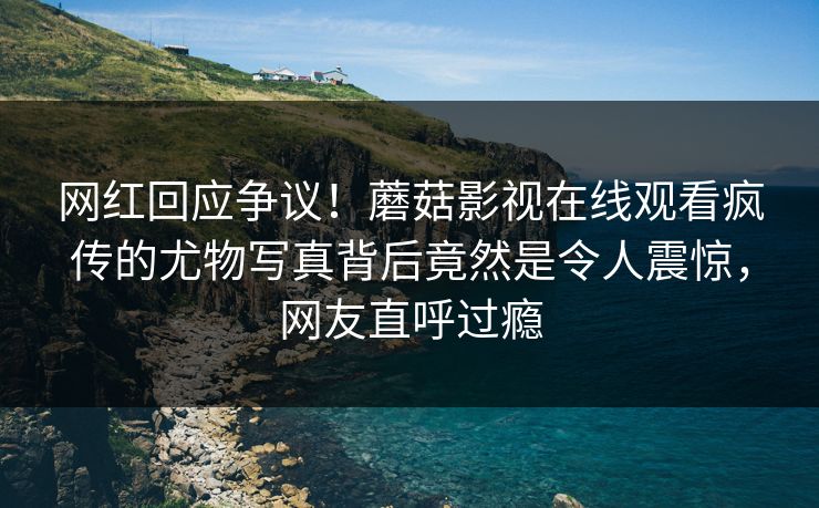 网红回应争议！蘑菇影视在线观看疯传的尤物写真背后竟然是令人震惊，网友直呼过瘾
